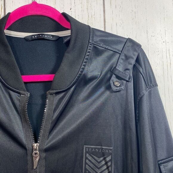 Sean John Mens Black Full Zip Track Jacket - Picture 3 of 16